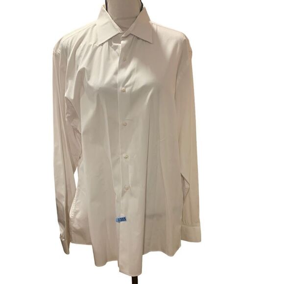 Ben Sherman Stretchy Cotton White Button Down L/S Men Shirt 34-35, 16-1/2” Neck - Picture 1 of 7